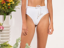 Charger l'image dans la galerie, Image 09: Rio De Sol Bas Bottom Shimmer-White Belted-High-Waist