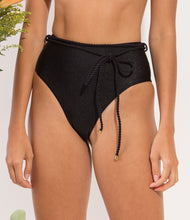 Charger l'image dans la galerie, Image 09: Rio De Sol Bas Bottom Shimmer-Black Belted-High-Waist
