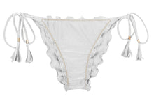 Charger l'image dans la galerie, Product Front: Rio De Sol Bas Bottom Shimmer-White Frufru