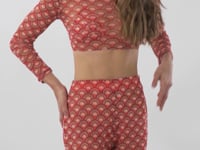 Charger et lire la vidéo dans la visionneuse de la Galerie, Video: Rio De Sol Pantalon De Plage Floral-Scales Pants Lana