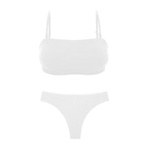 Charger l'image dans la galerie, Product Front: Rio De Sol Ensemble Set Sand-White Bandeau-Reto Nice-Fio