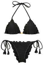 Charger l'image dans la galerie, Product Front: Rio De Sol Ensemble Set Shimmer-Black Frufru