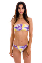 Charger l'image dans la galerie, Model Front: Rio De Sol Haut Top Tiedye-Purple Bandeau-Reto
