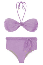 Charger l'image dans la galerie, Product Front: Rio De Sol Ensemble Set Shimmer-Harmonia Twist Belted-High-Waist
