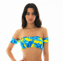 Charger l'image dans la galerie, Model Front: Rio De Sol Haut Top Palmeira Azul Off Shoulder
