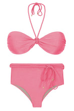 Charger l'image dans la galerie, Product Front: Rio De Sol Ensemble Set Shimmer-Confetti Twist Belted-High-Waist
