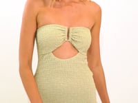 Charger et lire la vidéo dans la visionneuse de la Galerie, Video: Rio De Sol Mini Dress Brisa-Pistache Sara Dress
