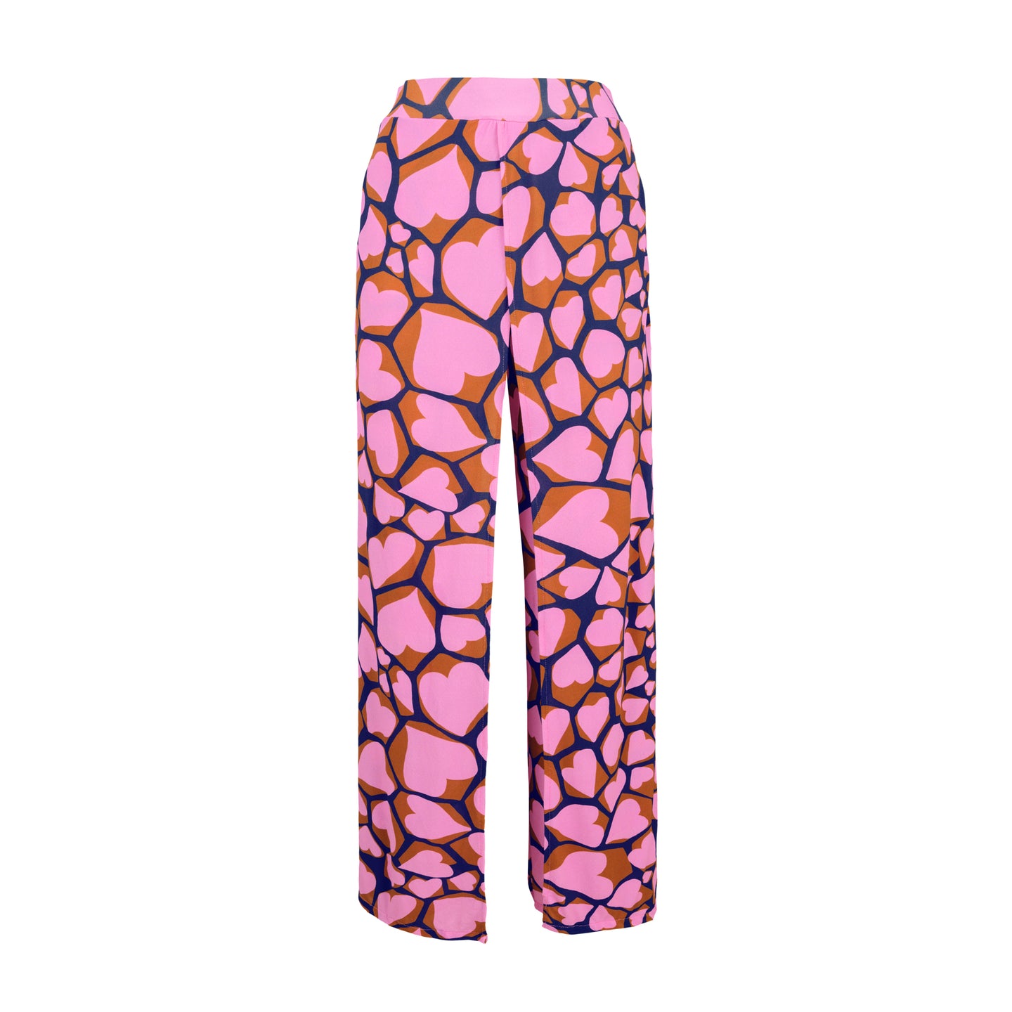 Product Front: Rio De Sol Pantalon De Plage Amore-Pink Wide Pants