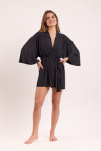 Charger l&#39;image dans la galerie, Image 06: Rio De Sol Robe De Plage Black Kimono
