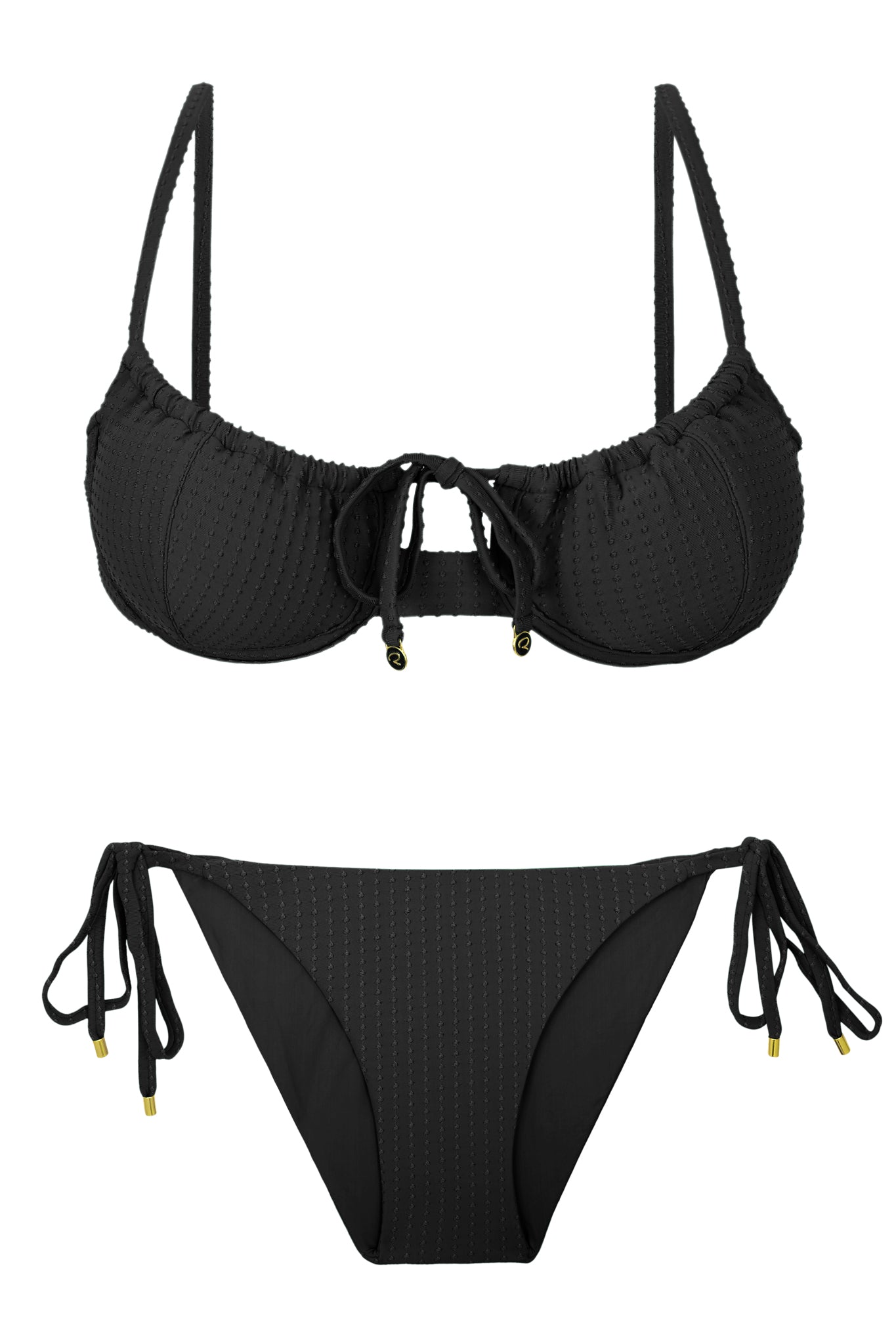 Product Front: Rio De Sol Bas Bottom Dots-Black Ibiza-Comfy