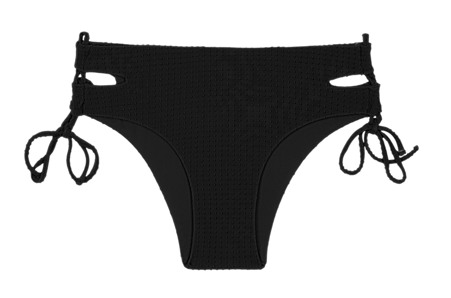 Product Front: Rio De Sol Bas Bottom Dots-Black Madrid