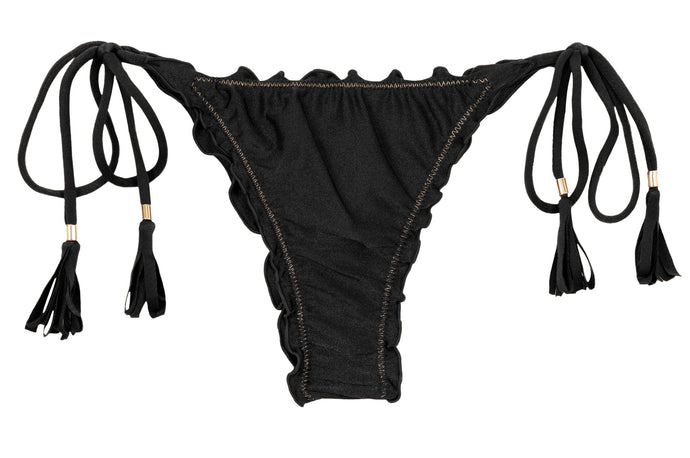 Product Front: Rio De Sol Bas Bottom Shimmer-Black Frufru-Fio