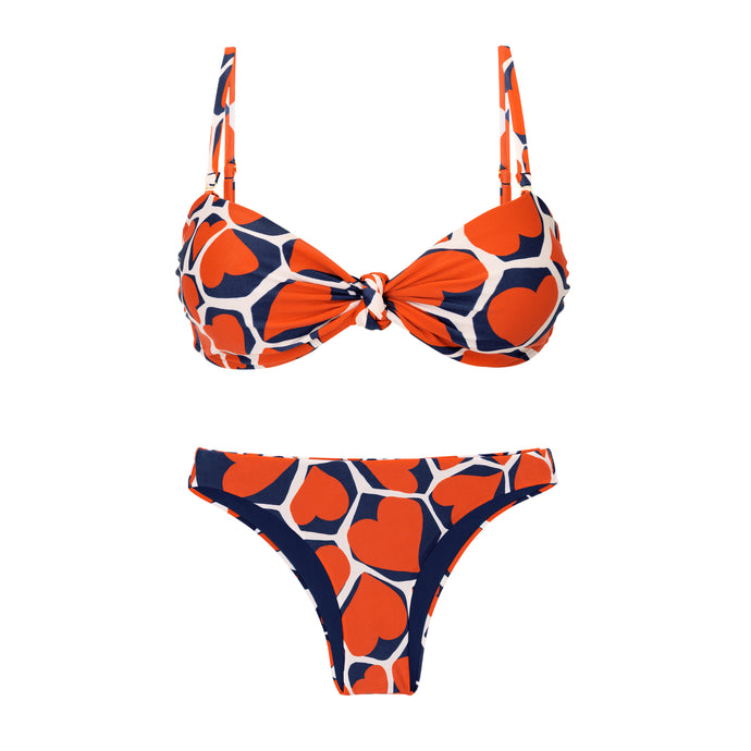 Product Front: Rio De Sol Ensemble Set Amore-Red Bandeau-Joy Essential