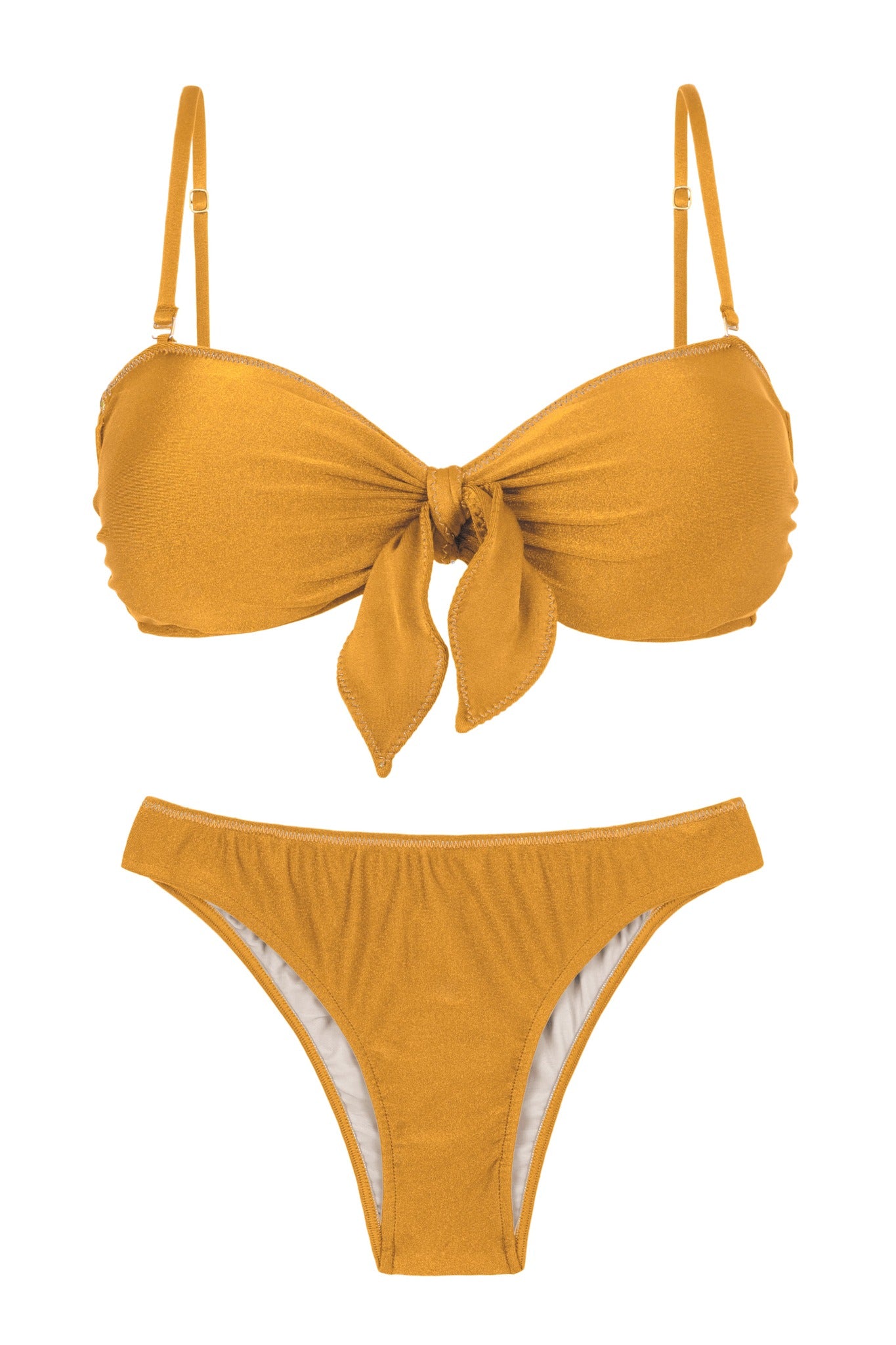 Product Front: Rio De Sol Ensemble Set Damasco Bandeau-No Essential