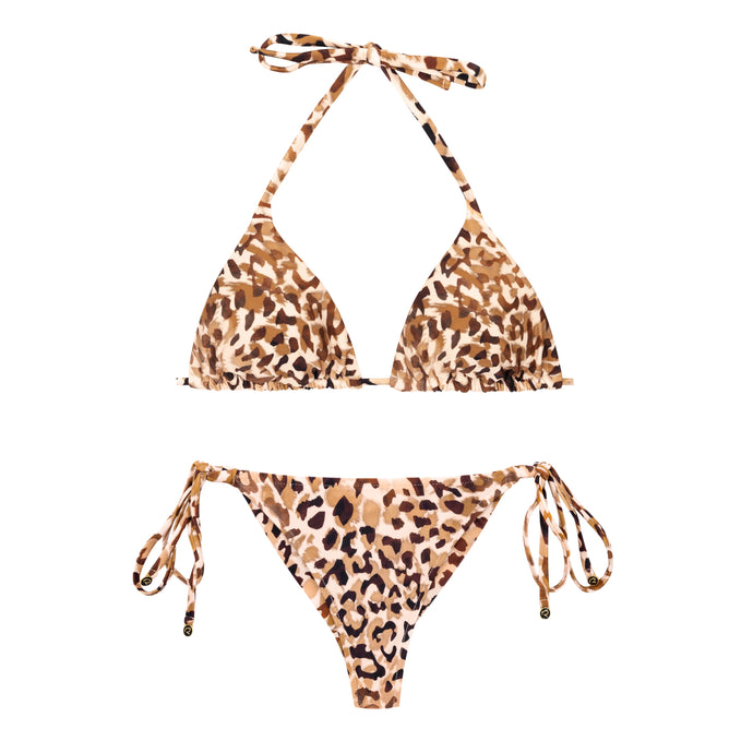 Product Front: Rio De Sol Ensemble Set Leopard Tri-Inv Cheeky-Tie