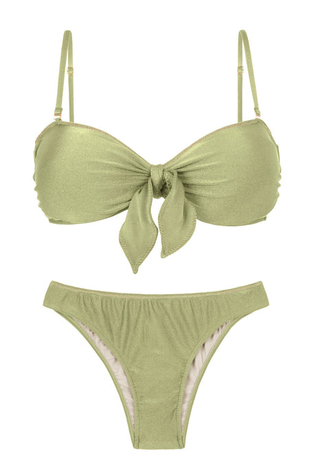 Product Front: Rio De Sol Ensemble Set Oliva Bandeau-No Essential