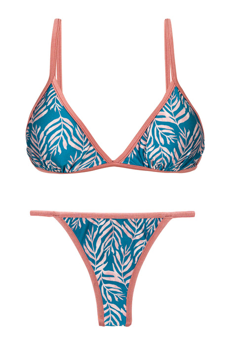 Product Front: Rio De Sol Ensemble Set Palms-Blue Tri-Fixo California