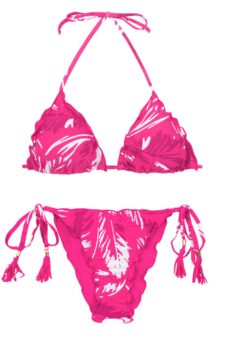 Product Front: Rio De Sol Ensemble Set Pink-Palms Frufru