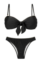 Charger l&#39;image dans la galerie, Product Front: Rio De Sol Ensemble Set Shimmer-Black Bandeau-No Essential
