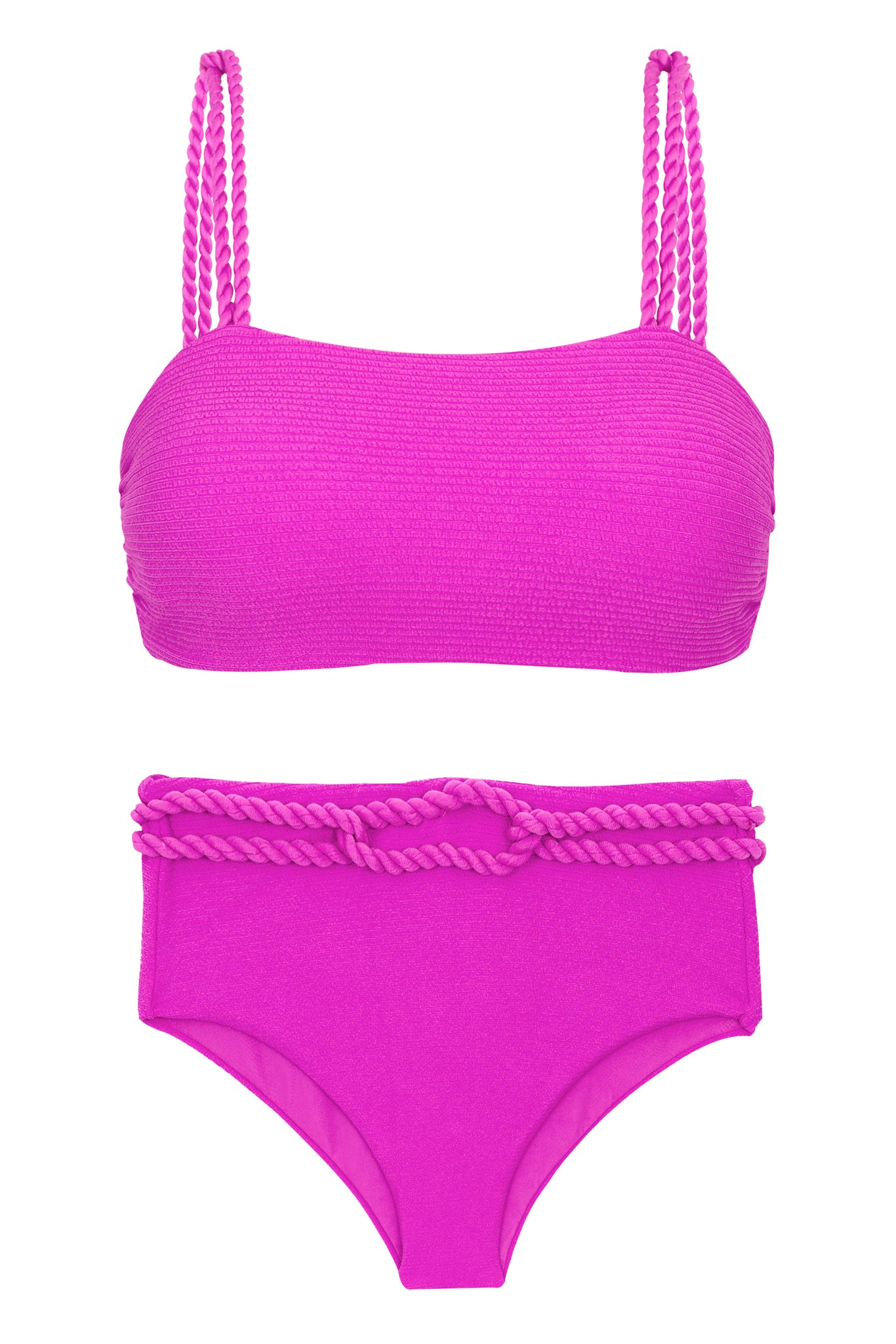 Product Front: Rio De Sol Ensemble Set St-Tpz-Pink Reto Hotpant-High