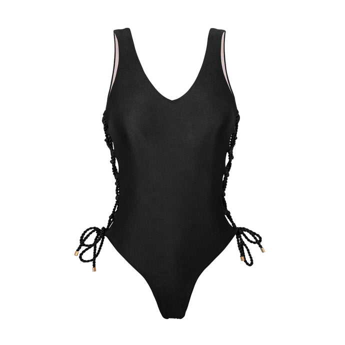 Product Front: Rio De Sol Une Pièce Shimmer-Black Zoe