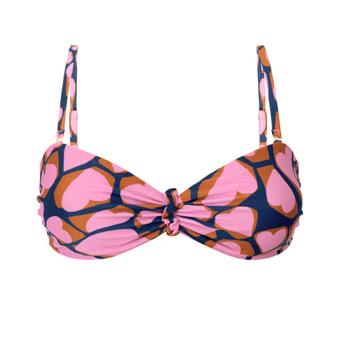 Product Front: Rio De Sol Haut Top Amore-Pink Bandeau-Crispy
