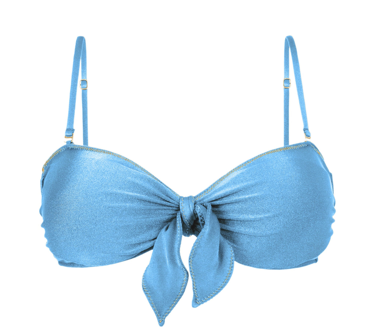 Product Front: Rio De Sol Haut Top Shimmer-Baltic-Sea Bandeau-Knot