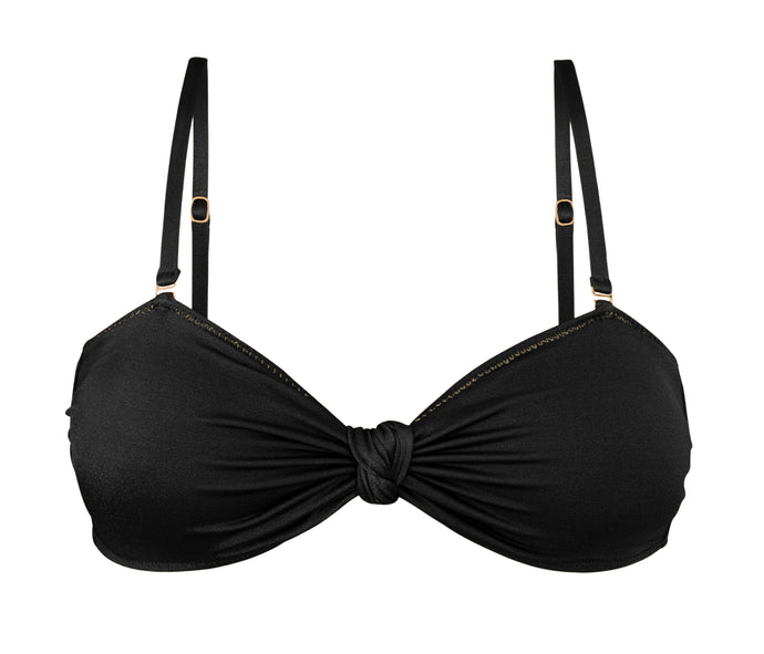 Product Front: Rio De Sol Haut Top Shimmer-Black Bandeau-Joy