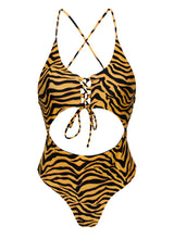 Charger l&#39;image dans la galerie, Product Front: Rio De Sol Une Pièce Wild-Orange Ivy Strap
