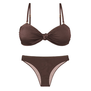 Set Shimmer-Coffee Bandeau-Joy Essential